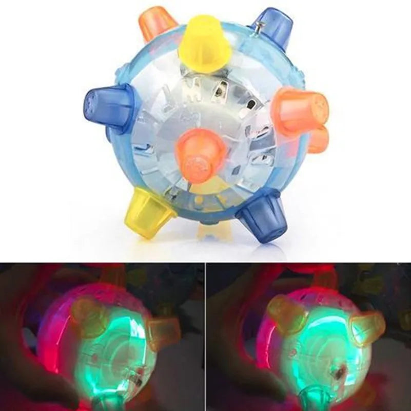 1 Piece Flashing Dog Ball For Games Kids Ball Led Pets Toys Jumping Joggle Crazy Football Children's Funny Colored Toy