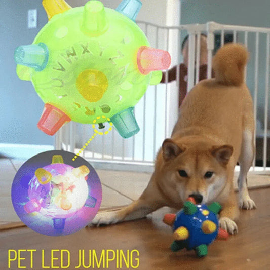 1 Piece Flashing Dog Ball For Games Kids Ball Led Pets Toys Jumping Joggle Crazy Football Children's Funny Colored Toy