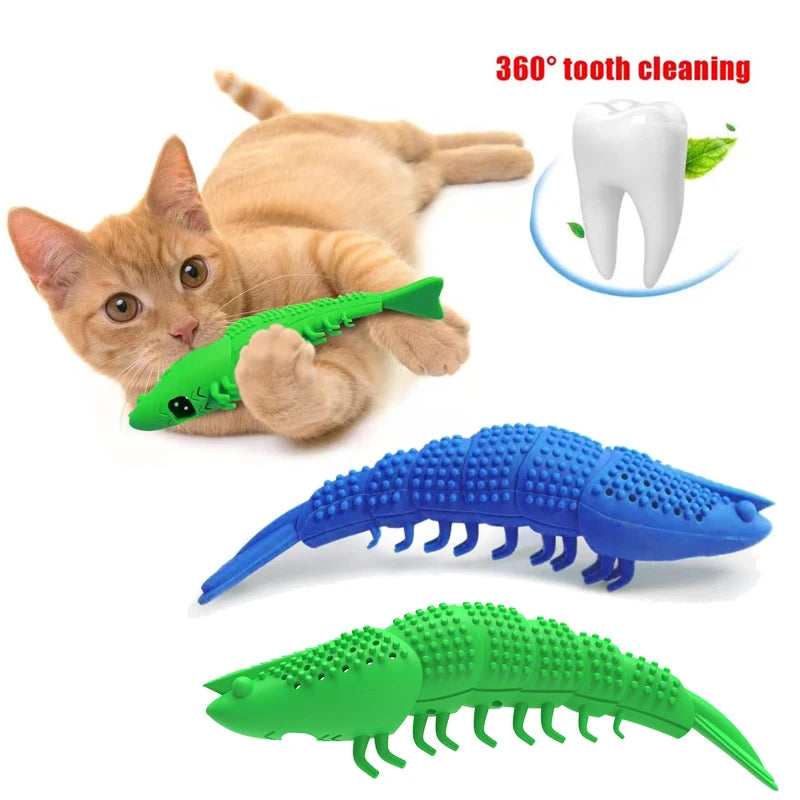 New Catnip Toys for Cats 360 Degree Teeth Cleaning Accessories Pet Toy Interactive Games Rubber Toothbursh Chew Pet Cat Supplies